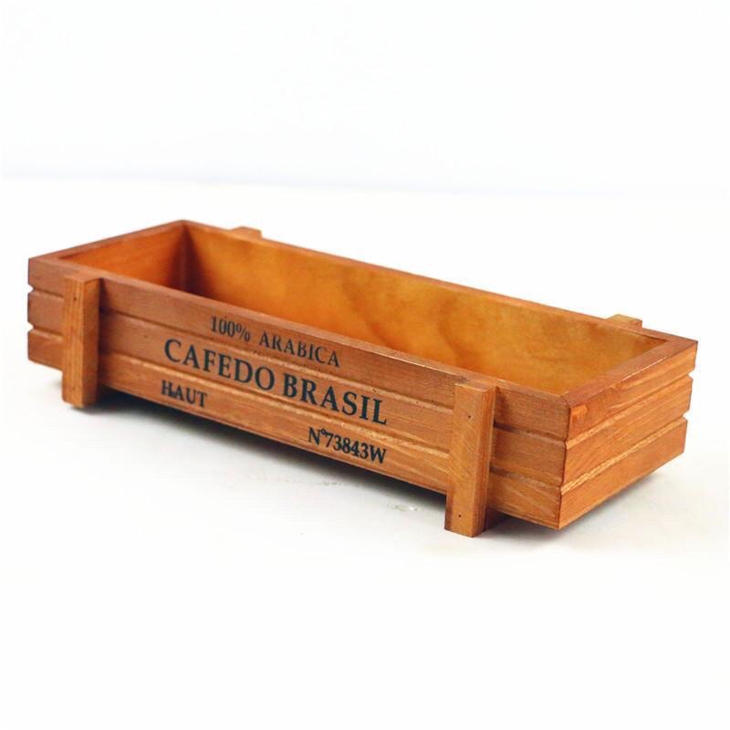 Chậu gỗ dài Cafedo 22.5*8.5*4.5 cm
