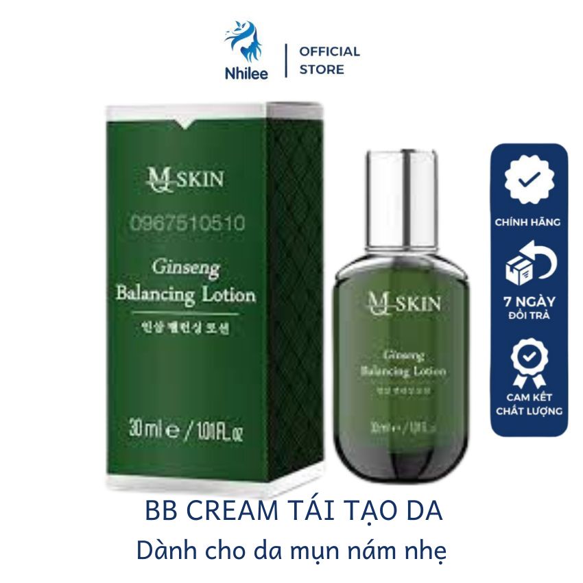 Kem tái tạo da NHILEE NL123 Bb cream mqskin tái tạo da nhân sâm giúp đều màu da, chống lão hóa, mờ thâm sạm nám 30ml