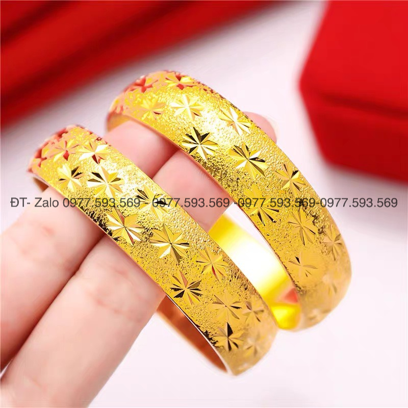 Lắc tay cưới cô dâu mạ vàng 9999 tặng kèm hộp