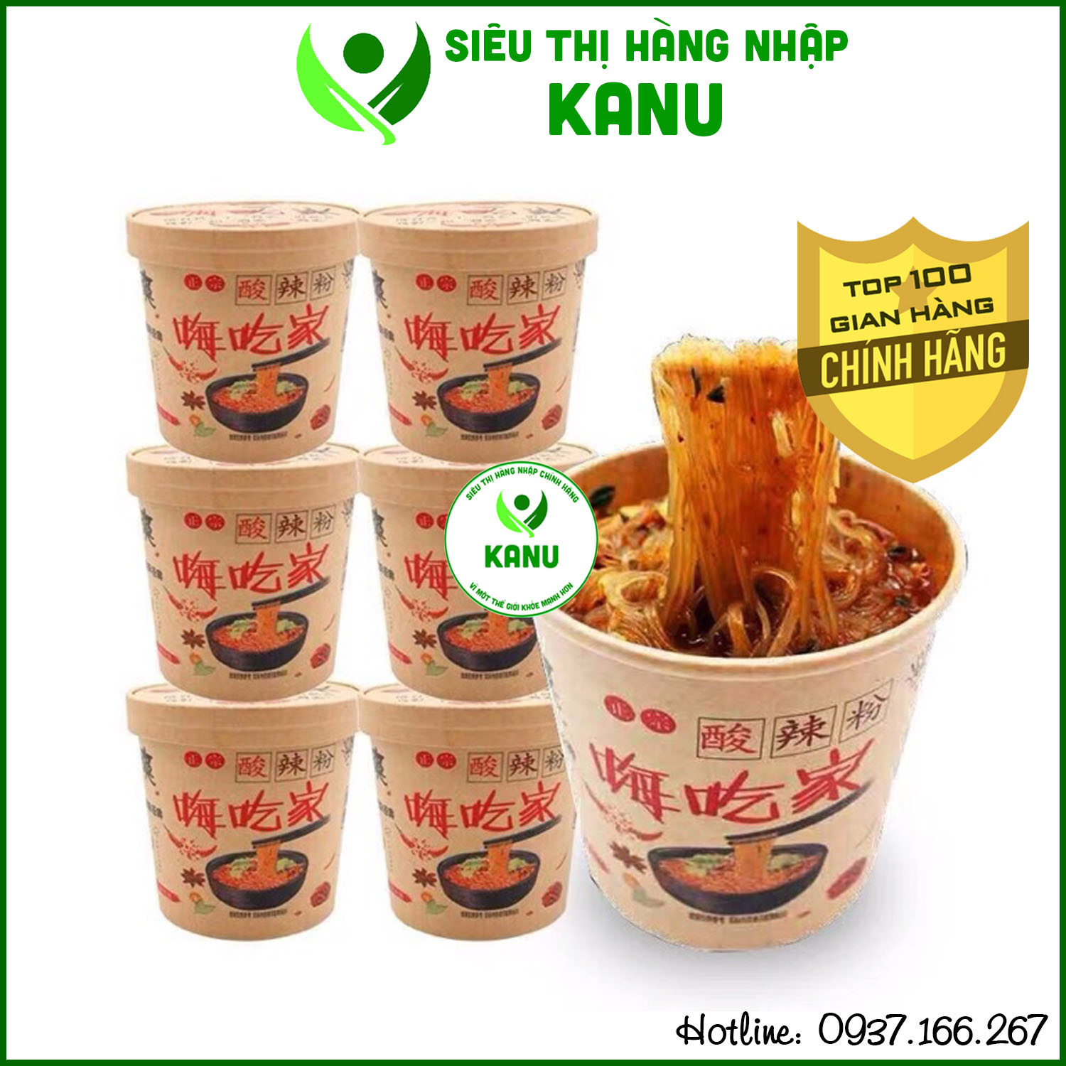 [Loại 1] Thùng 6 hộp miến chua cay Trùng Khánh
