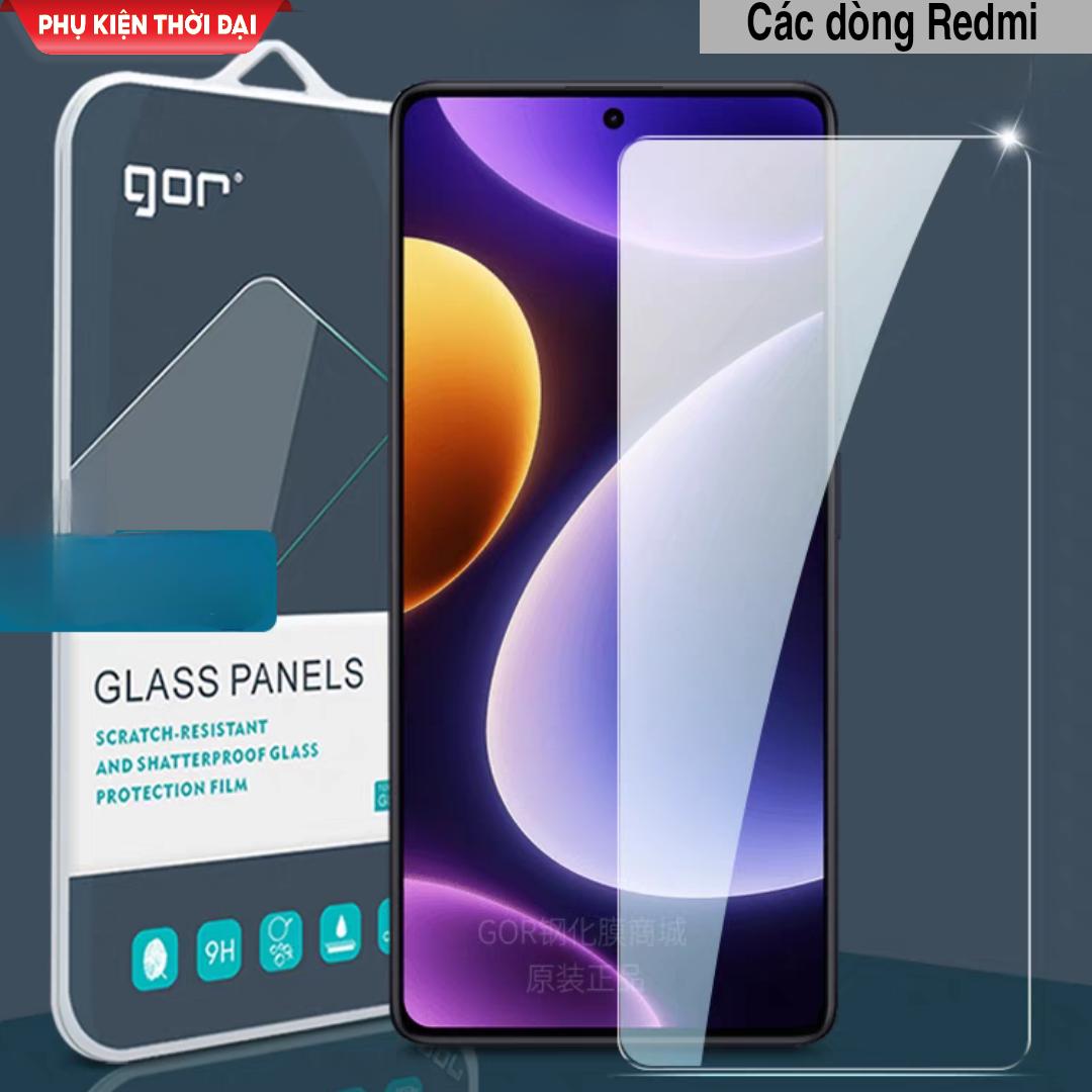 Cường lực gor redmi note 8 pro / note 9s / note 9 pro / note 10 pro / note 11 pro / 11 pro plus / note 12 pro 5g / note 13 pro 5g trong suốt trơn mượt 9h / 2.5d