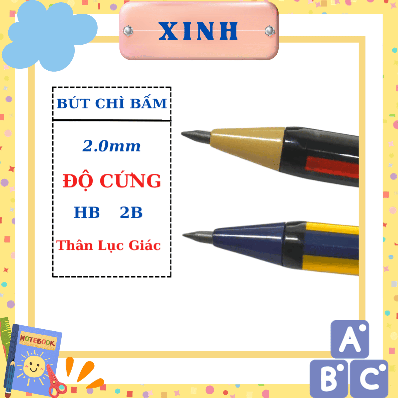 Bút chì bấm 2.0mm Thiên Long Có Kèm Hộp Ngòi