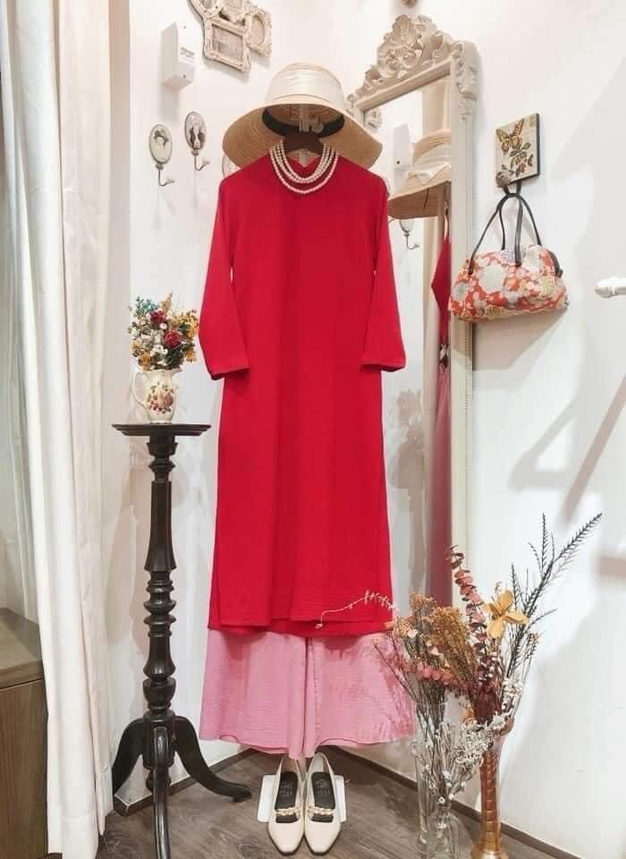 Bộ áo dài cách tân dáng suông