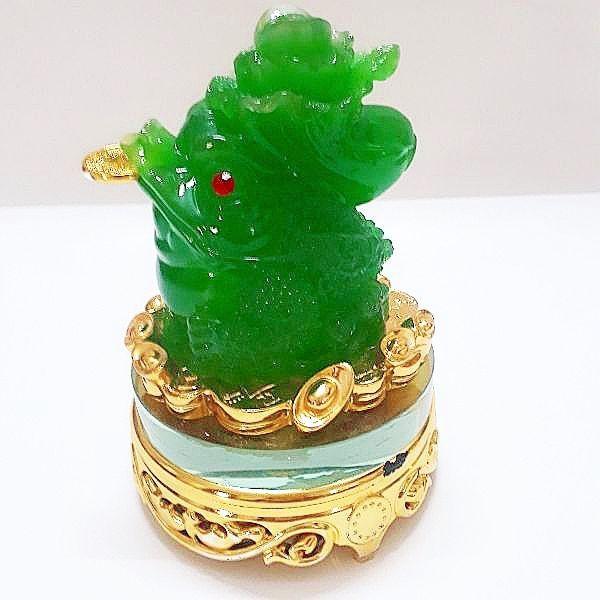 Tượng cóc ba chân ngậm tiền phong thủy, tài lộc, xanh