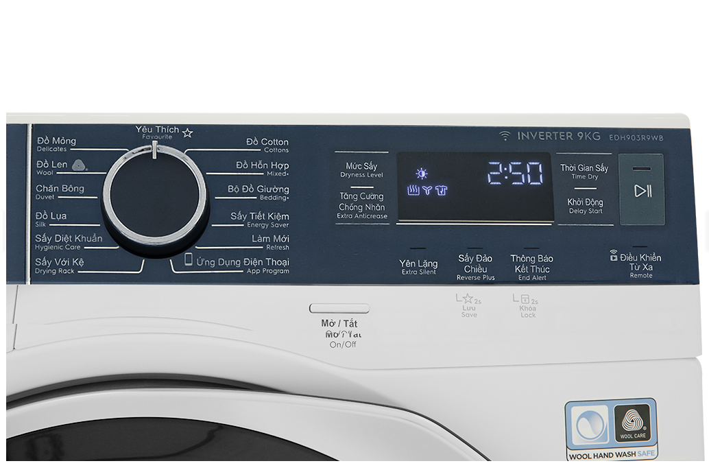 [HN] Máy sấy bơm nhiệt Electrolux 9 kg EDH903R9WB