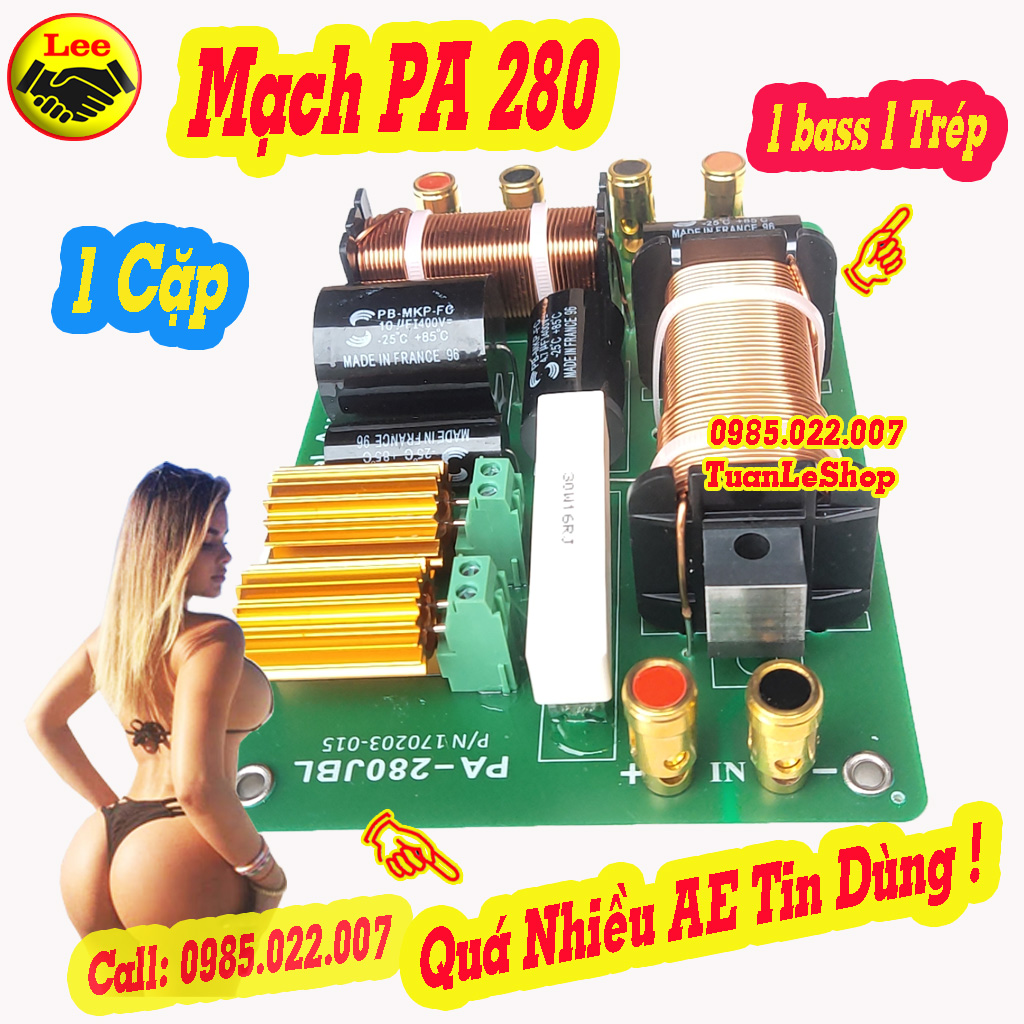 Mạch phân tần 2 loa pa280- mach 2 loa - giá 2 mạch loa cao cấp