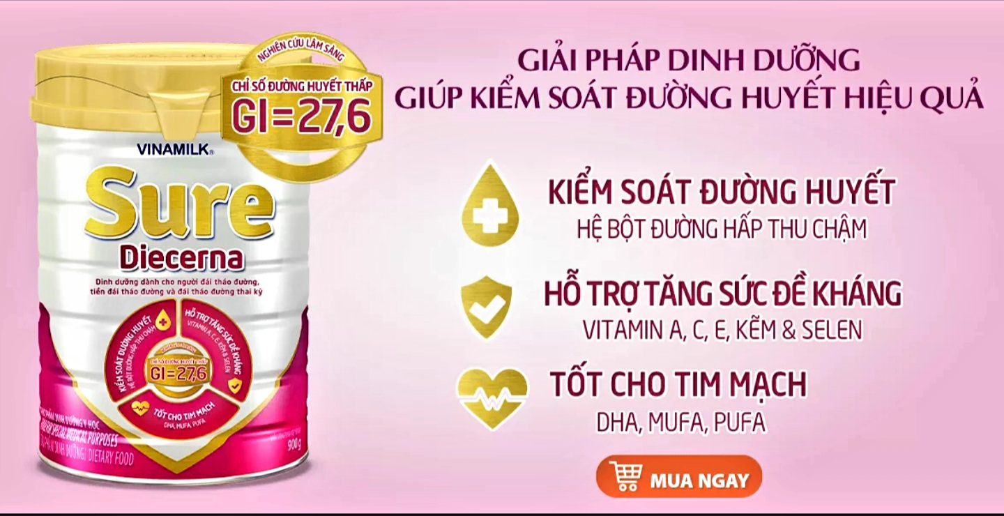 Sữa Bột VINAMILK SURE DIACERNA 400g.