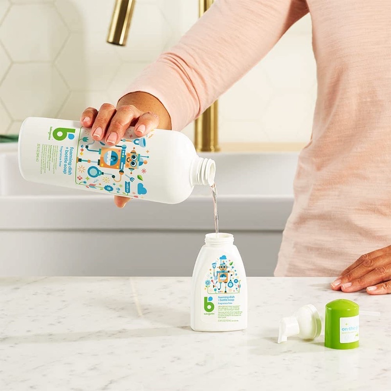 Nước rửa bình sữa Babyganics Mỹ 473ml vòi xịt