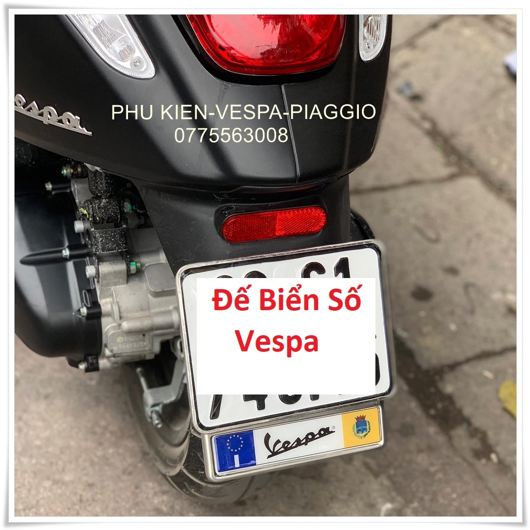 Đế Biển Số Xe Vespa Cờ Ý Hàng Cao Cấp