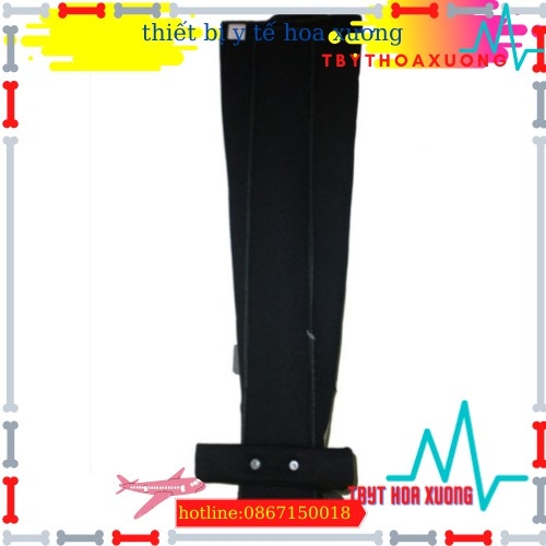 nẹp chống xoay dài hỗ trợ sau mổ, sau bó bột đầu dưới hai xương cẳng chân.