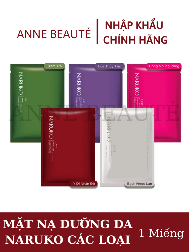 [HCM](CHÍNH HÃNG - BẢN ĐÀI) Mặt nạ dưỡng da miếng lẻ NARUKO các loại