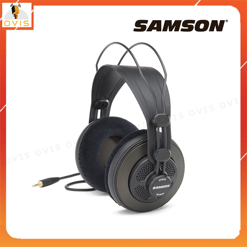 Samson sr850 - tai nghe kiểm âm màng loa lớn cho phòng thu, home studio, karaoke trực tuyến