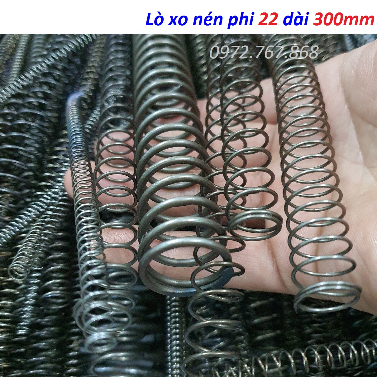 Lò xo nén phi 22mm dài 300mm