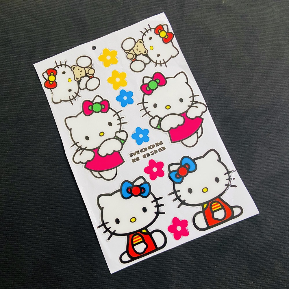 [HCM]TEM TẤM ĐỔ KEO DÁN XE HELLO KITTY SIÊU DỄ THƯƠNG (KITTY TRẮNG)