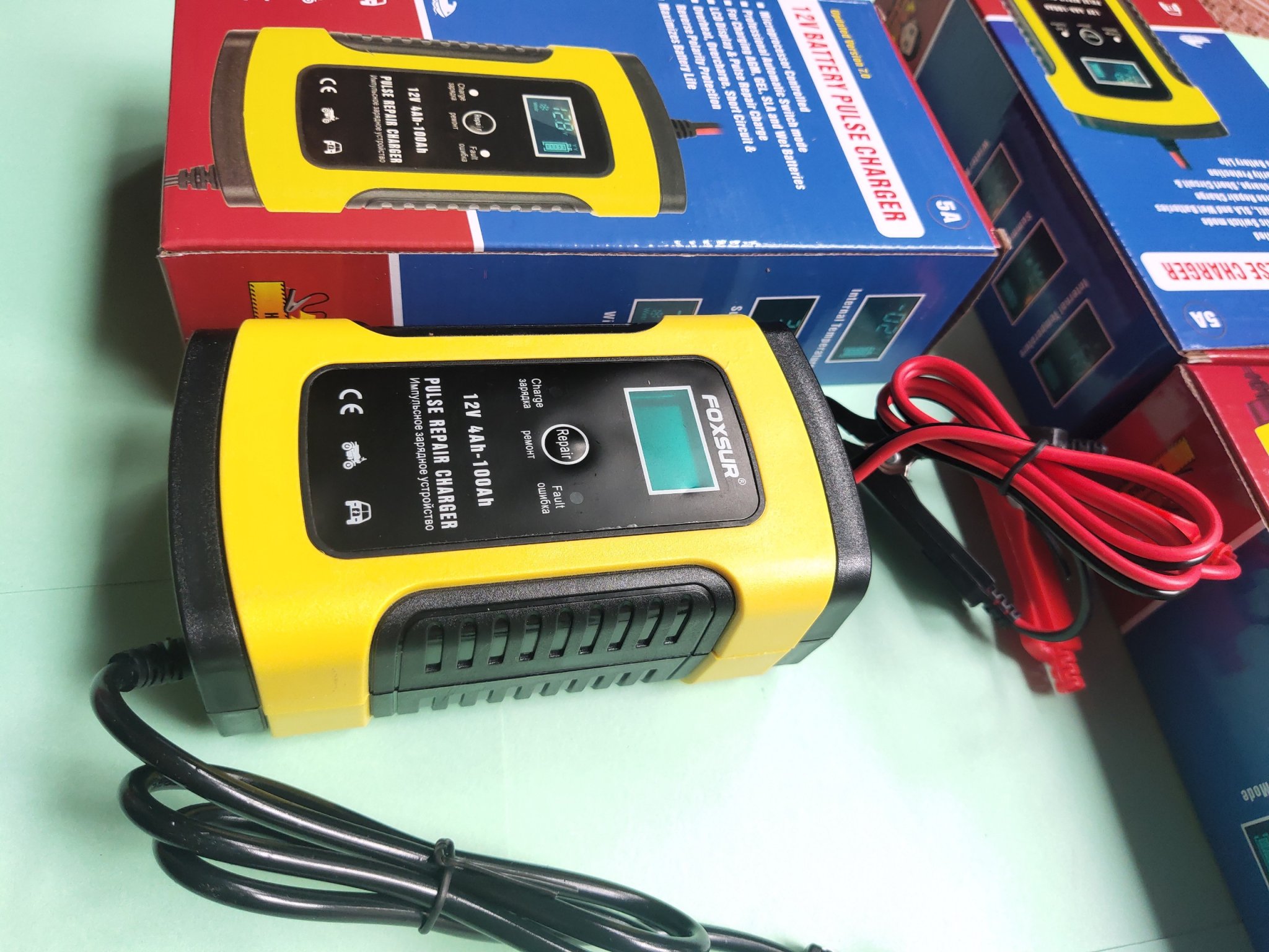 Sạc bình ắc quy 12v FOXSUR từ 4Ah-100Ah (FOXSUR LOẠI 1)