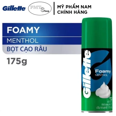 Kem Bọt cạo râu Gillette hương Bạc Hà 175g - Foamy Menthol Lime 175ml