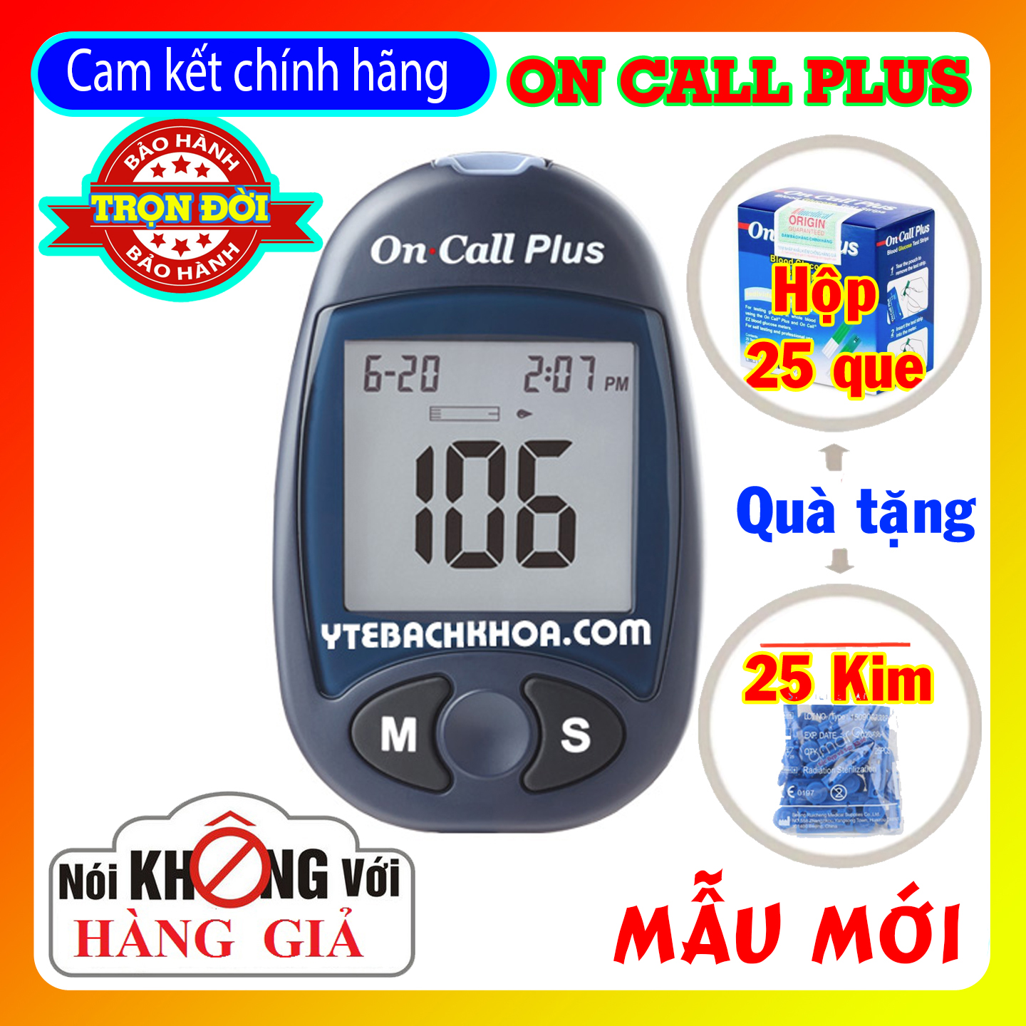 Máy đo đường huyết on call plus - mỹ - bảo hành trọn đời