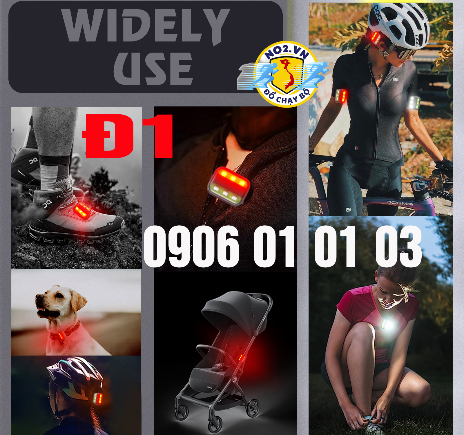 Đèn led chạy bộ  và đạp xe ban đêm