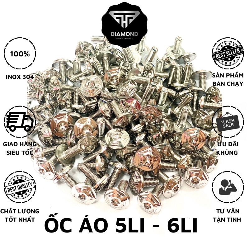 ỐC ÁO SALAYA SAO size 5li - 6li