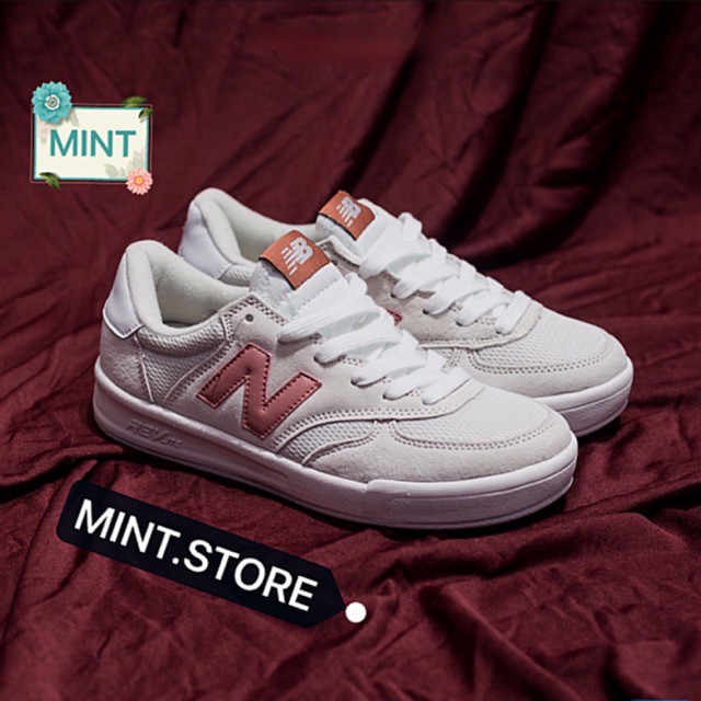 🌻MINTSTORE🌻Giày Sneakers N.B Trắng Chữ Hồng