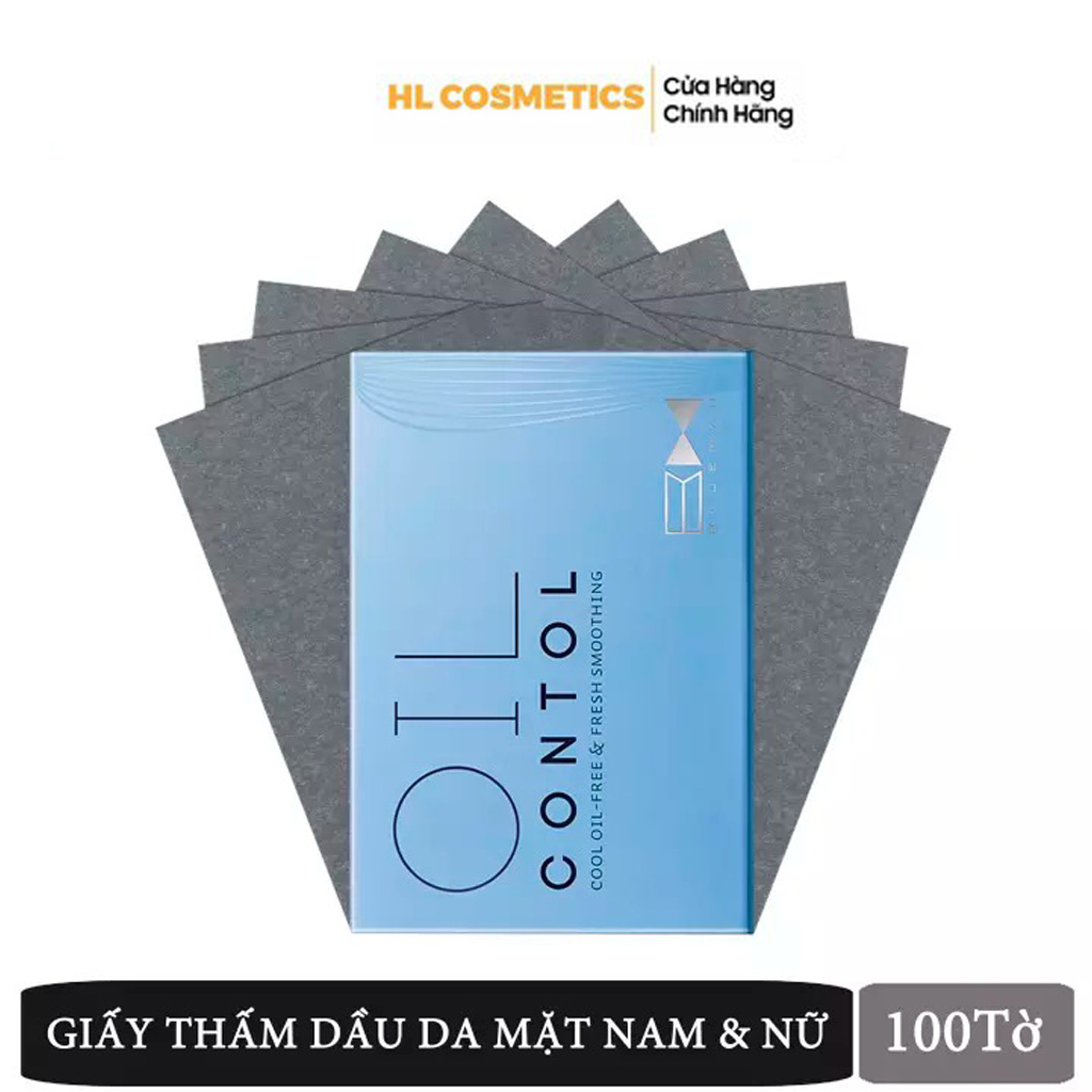 Giấy Thấm Dầu Cho Nam Blueman Chính Hãng Kiềm Dầu Kiểm Soát Nhờn 100 Tờ/Hộp