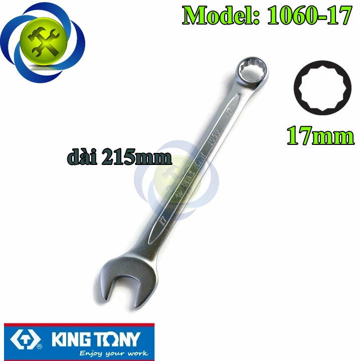 Cờ lê vòng miệng 17mm kingtony 1060-17 dài 215mm