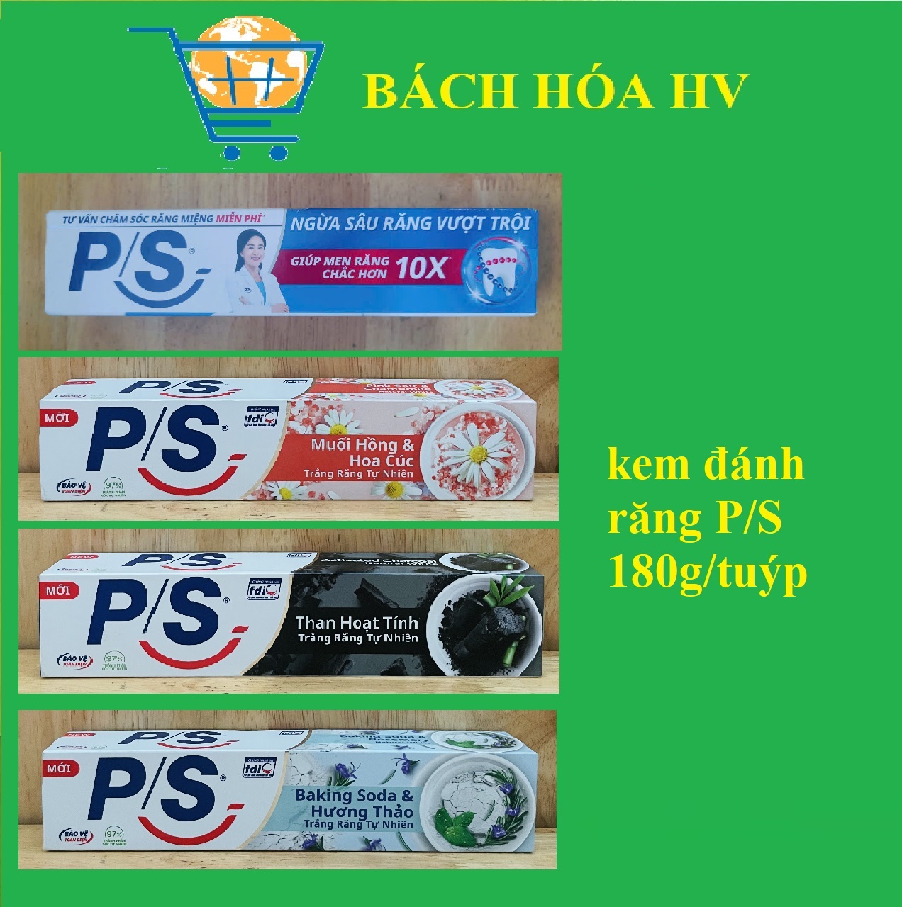 Kem đánh răng P/S 180g - BACH HOA HV