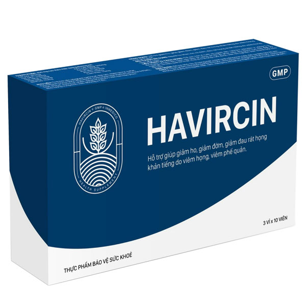 Havircin hỗ trợ giảm đau rát họng, khản tiếng do viêm họng, viêm phế quản