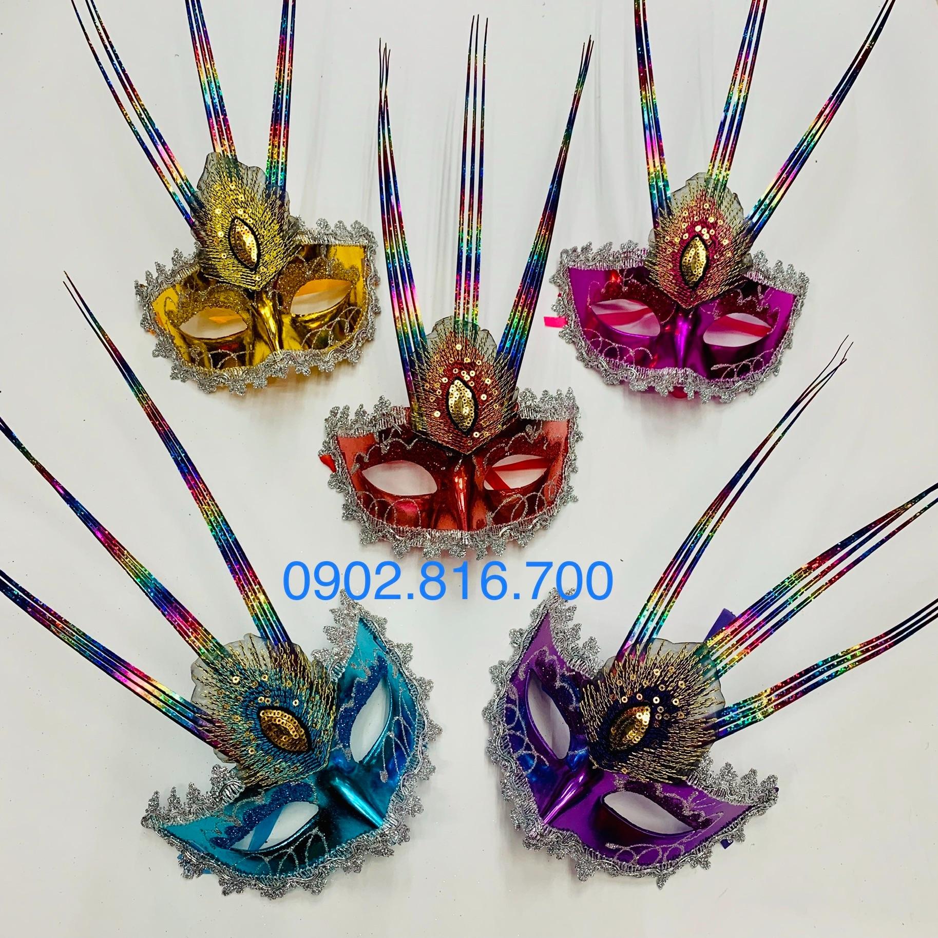 Mặt nạ Halloween viền thêu cho bé gái