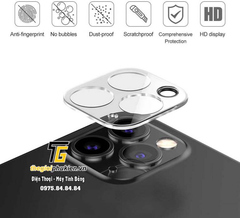 Kính cường lực bảo vệ Camera iPhone 12 Pro, 12 Pro Max