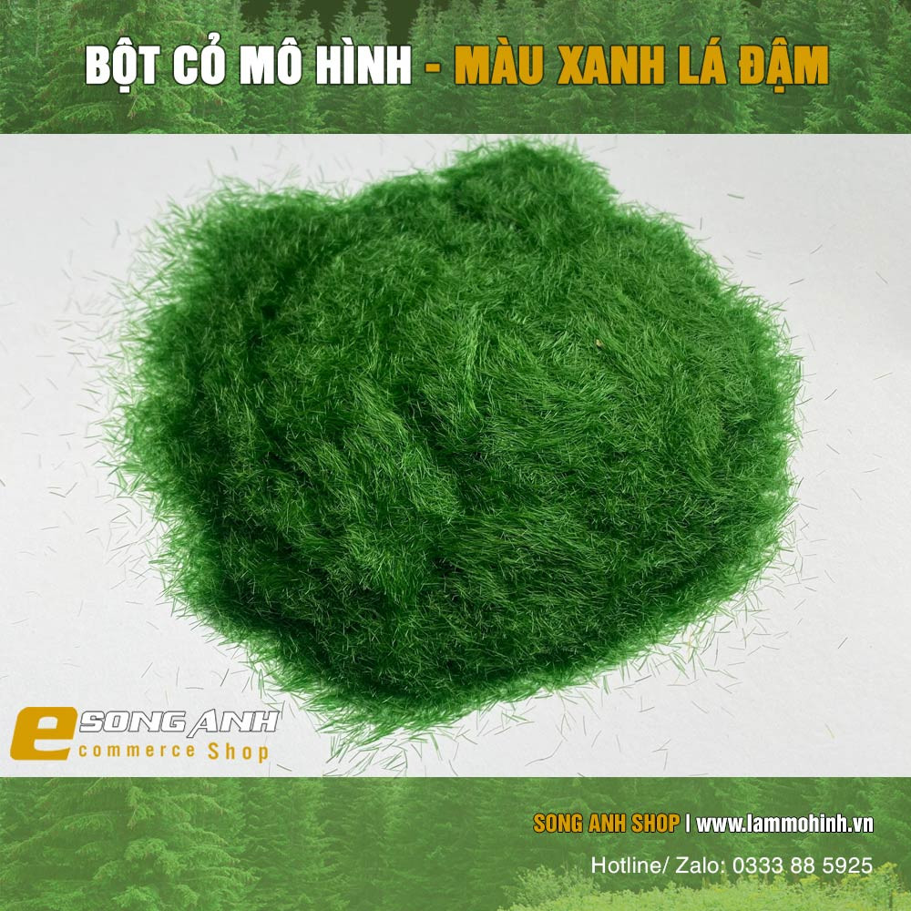 Bột cỏ làm mô hình - màu xanh nhạt vàng ( 1 bịch 50 gram )