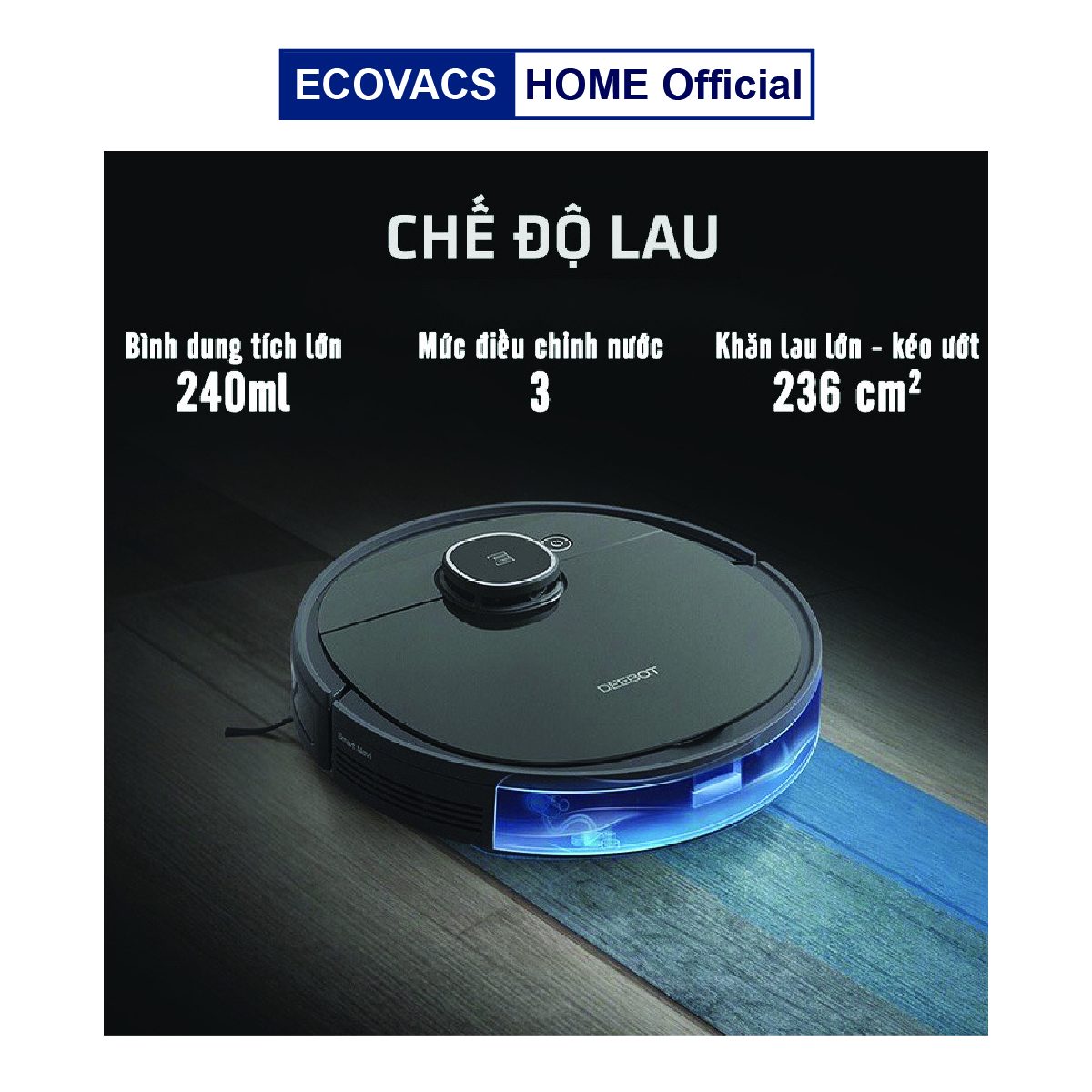 ✅( HÀNG TRƯNG BÀY 98%)  Robot hút bụi ECOVACS DEEBOT T5 POWER (DX93)  Ecovacs