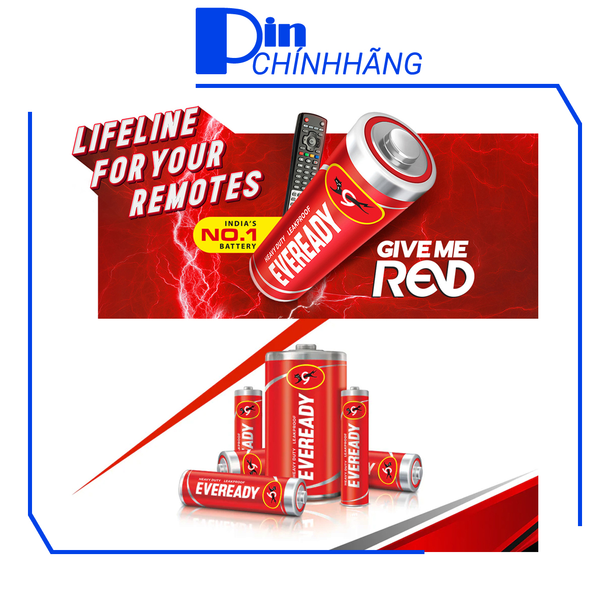 4 pin AA Eveready Heavy Duty - Pin tiểu không sạc, dung lượng tốt, giá rẻ