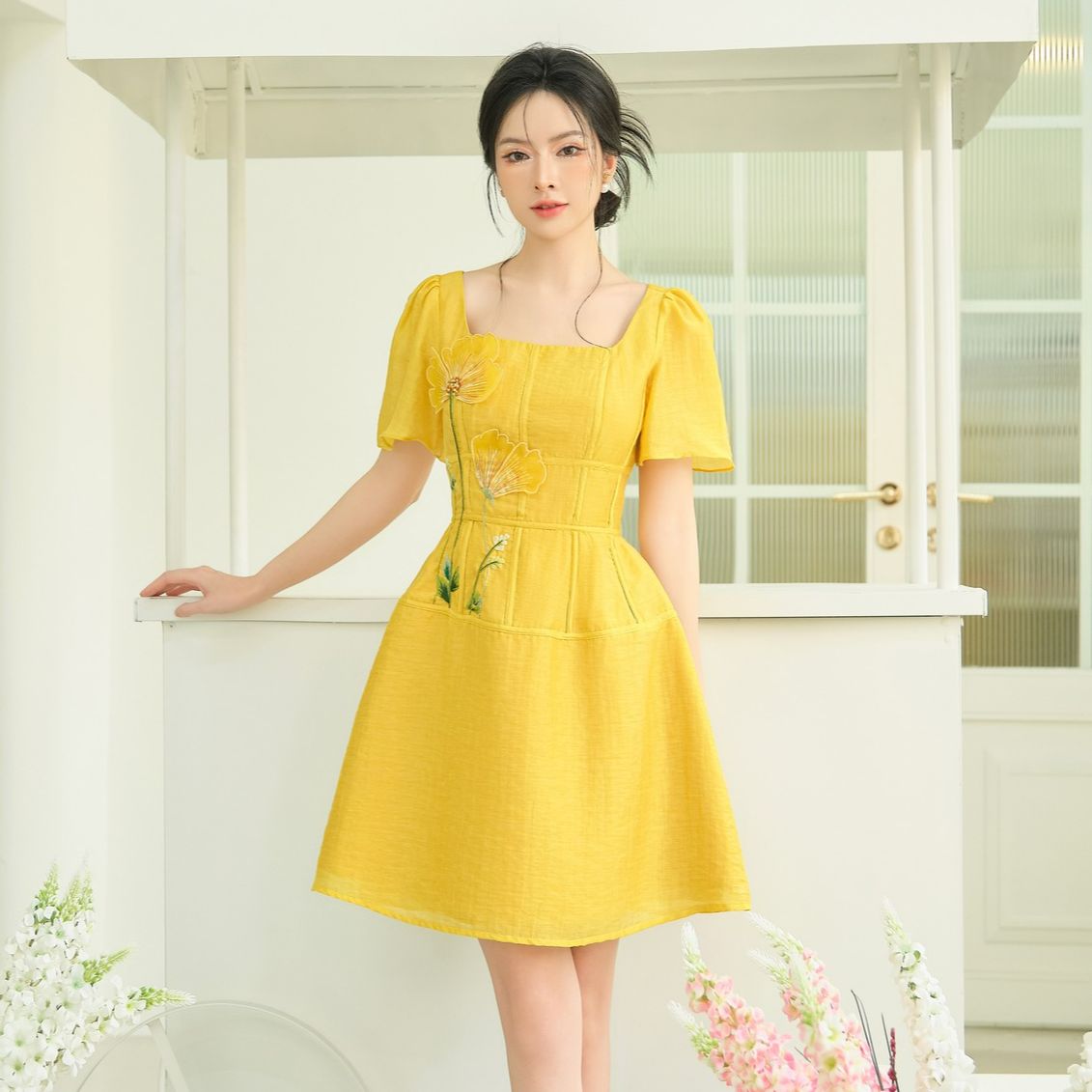 Voucher siêu sale 15% olv - đầm opal embro dress