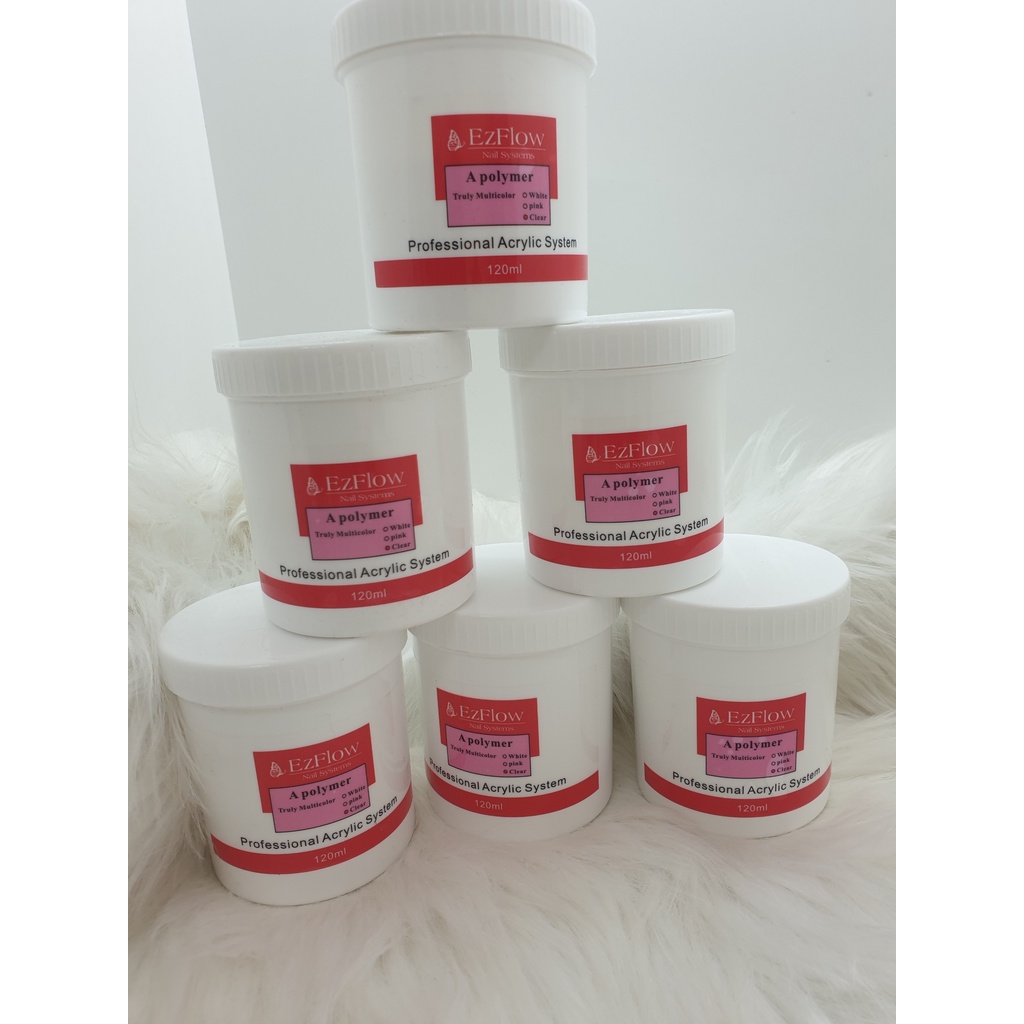 Bột Đắp Móng Ezflow 120ml, Mịn và Dẻo, Không Vón Cục