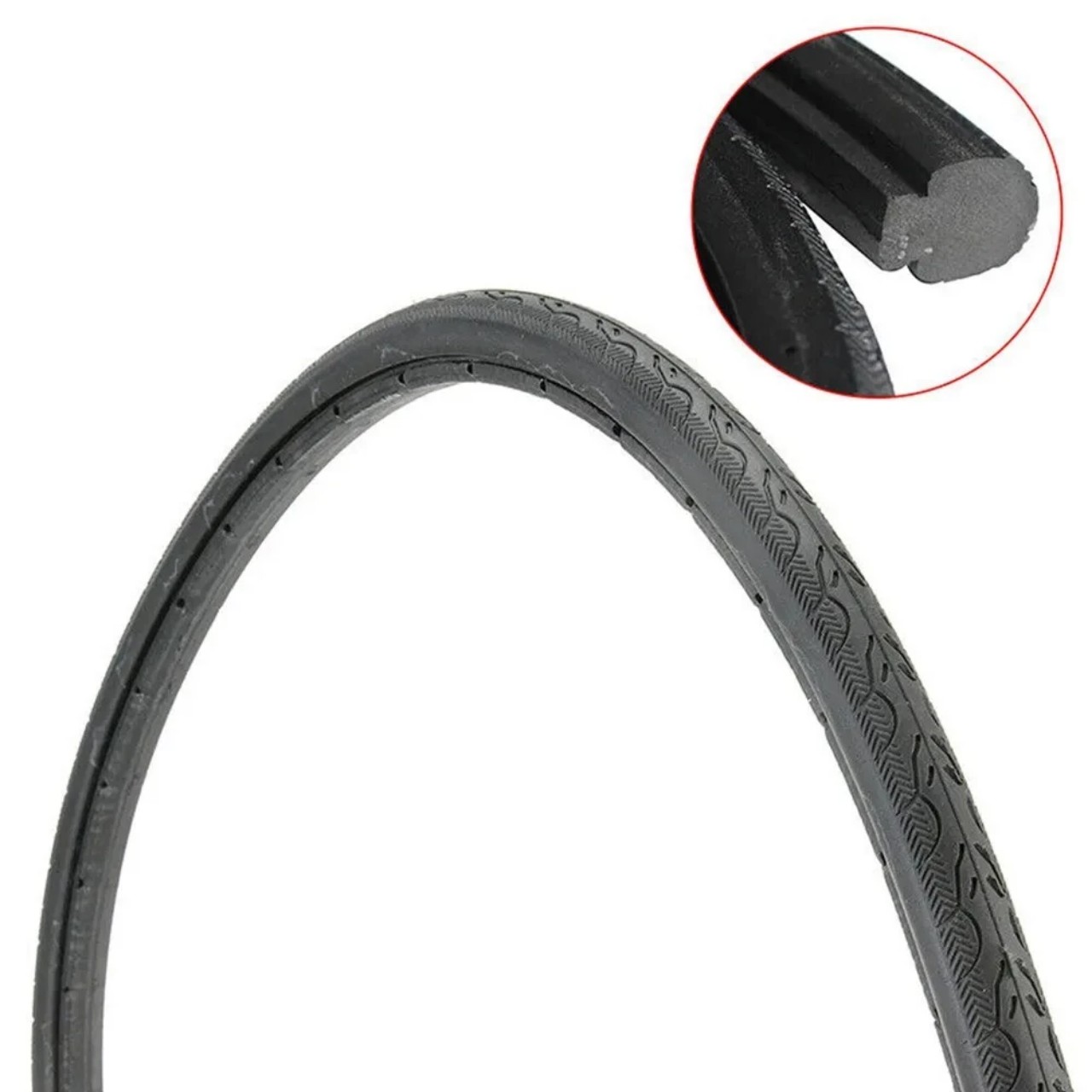 Lốp đặc không săm xe đạp Fixed Gear Single Speed 700x23C màu đen