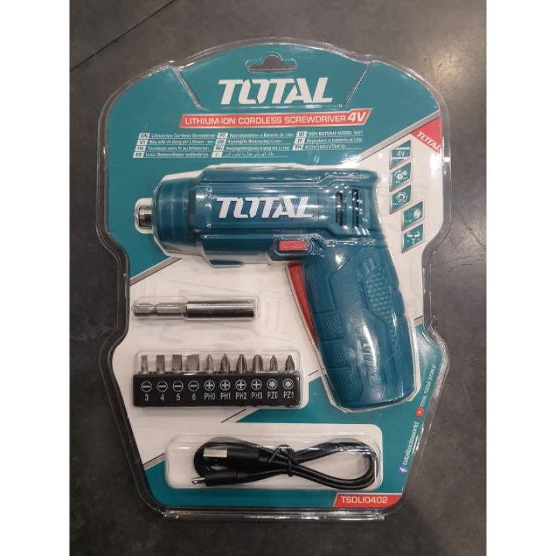 [Ảnh thật] [Chính hãng] Máy siết vít dùng pin 4V TOTAL TSDLI0402