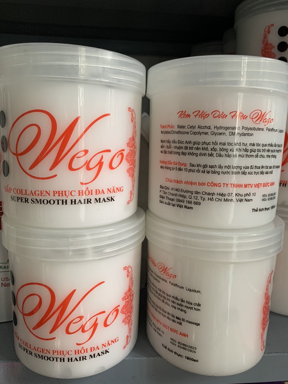 Hấp dầu ủ xả tóc Siêu Mềm Mượt, phục hồi tóc WEGO 1000ml