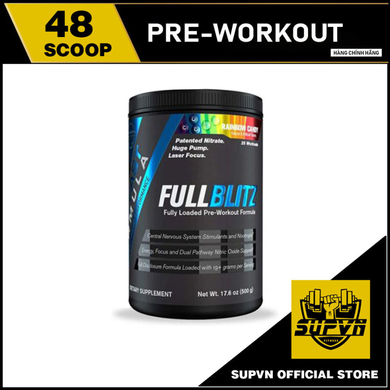 FullBlitz Pre Workout Tăng sức mạnh sức bền trước khi tập 48 lần dùng Full Blitz PreWorkout cao cấp