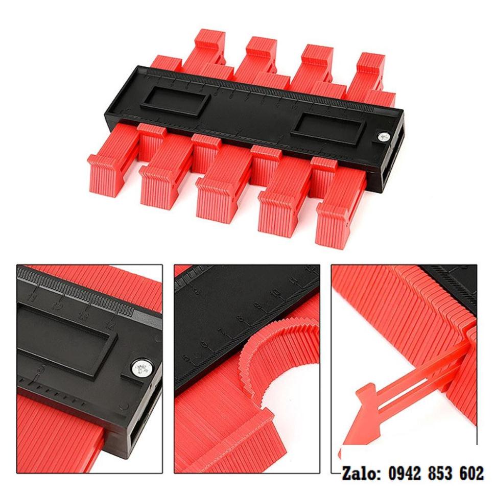 Thước sao chép hình dạng đa năng 12cm 25cm _TKDN