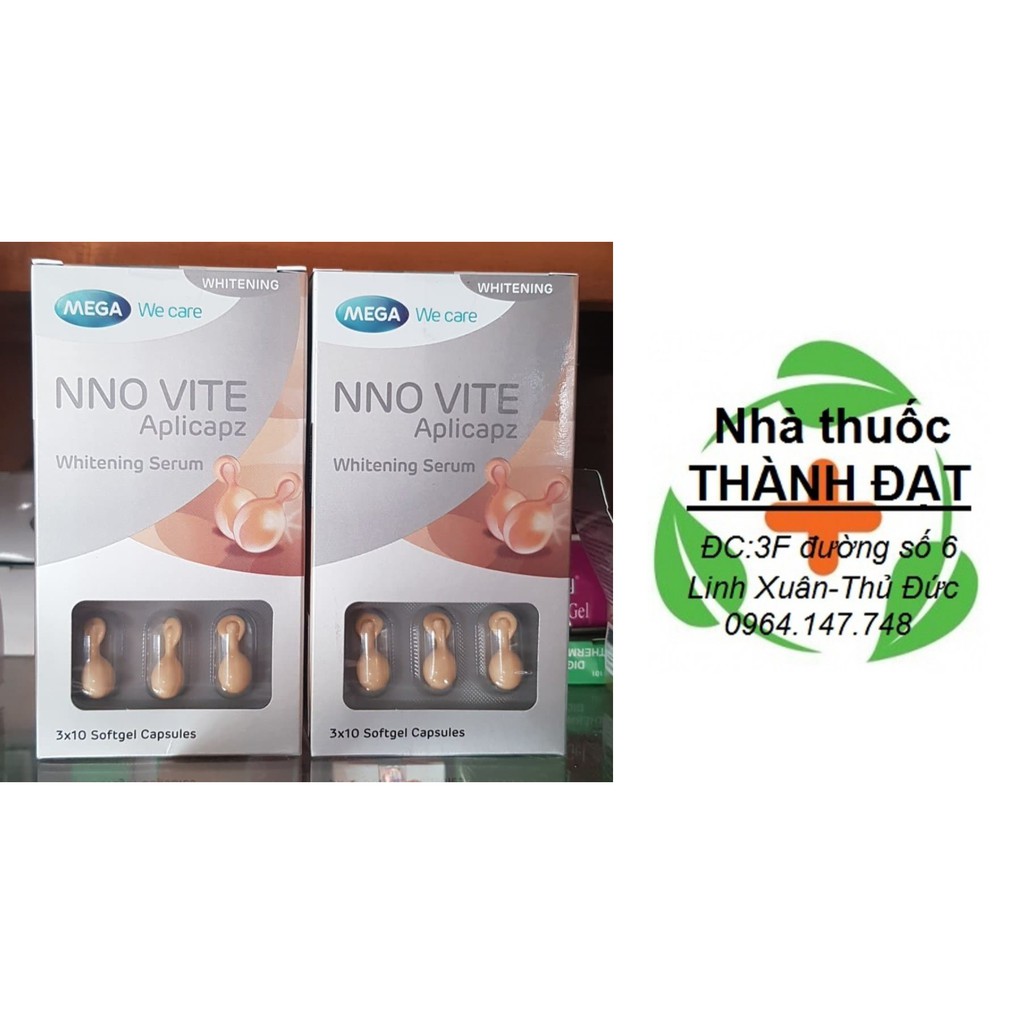 (hộp 3 vỉ x10 viên) Nno vite serum dưỡng trắng da