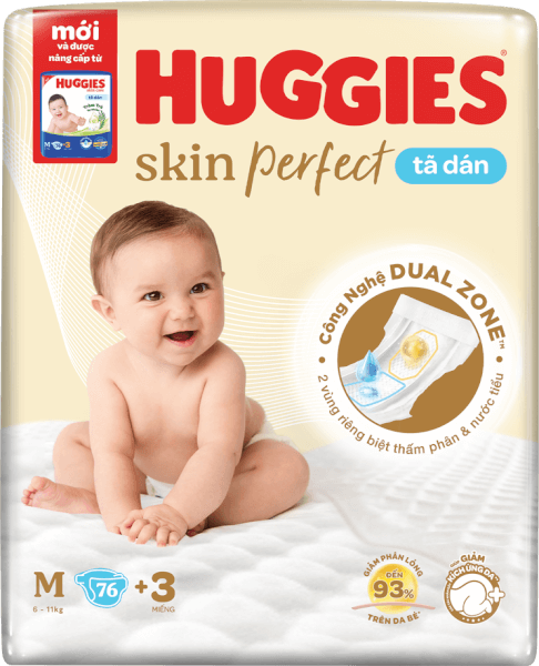 Tả Dán Huggies Skincare M76x3+ KM New