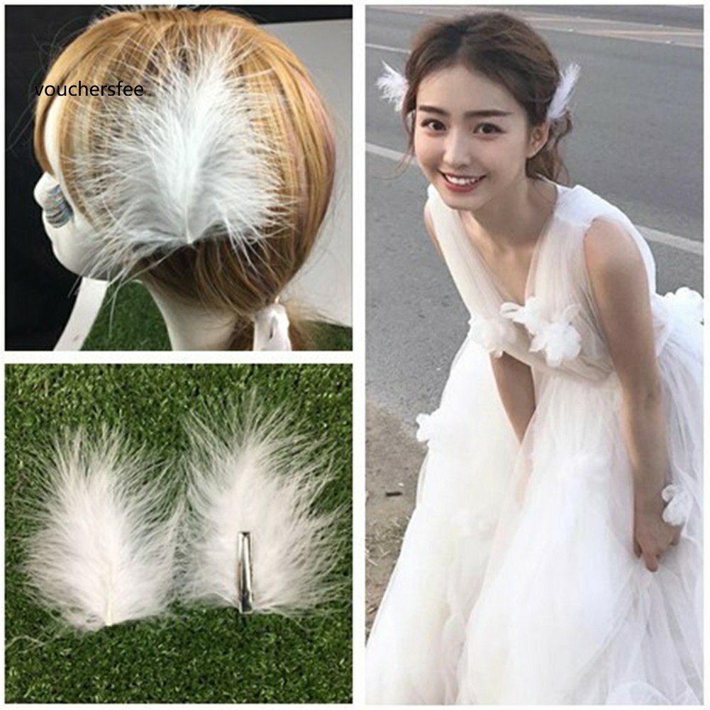 [HCM]Kẹp tóc lông vũ đính ngọc