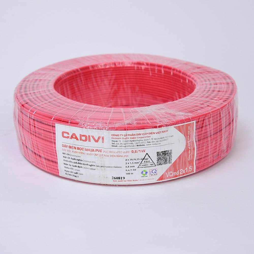 Dây điện đôi cadivi VCmd cuộn 100m