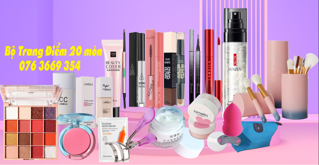 Bộ trang điểm đầy đủ 20 món