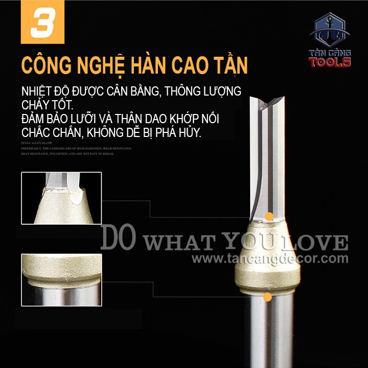 Mũi Router Móc Rãnh Arden 31.75 x 6.35mm Cốt 6.35 mm