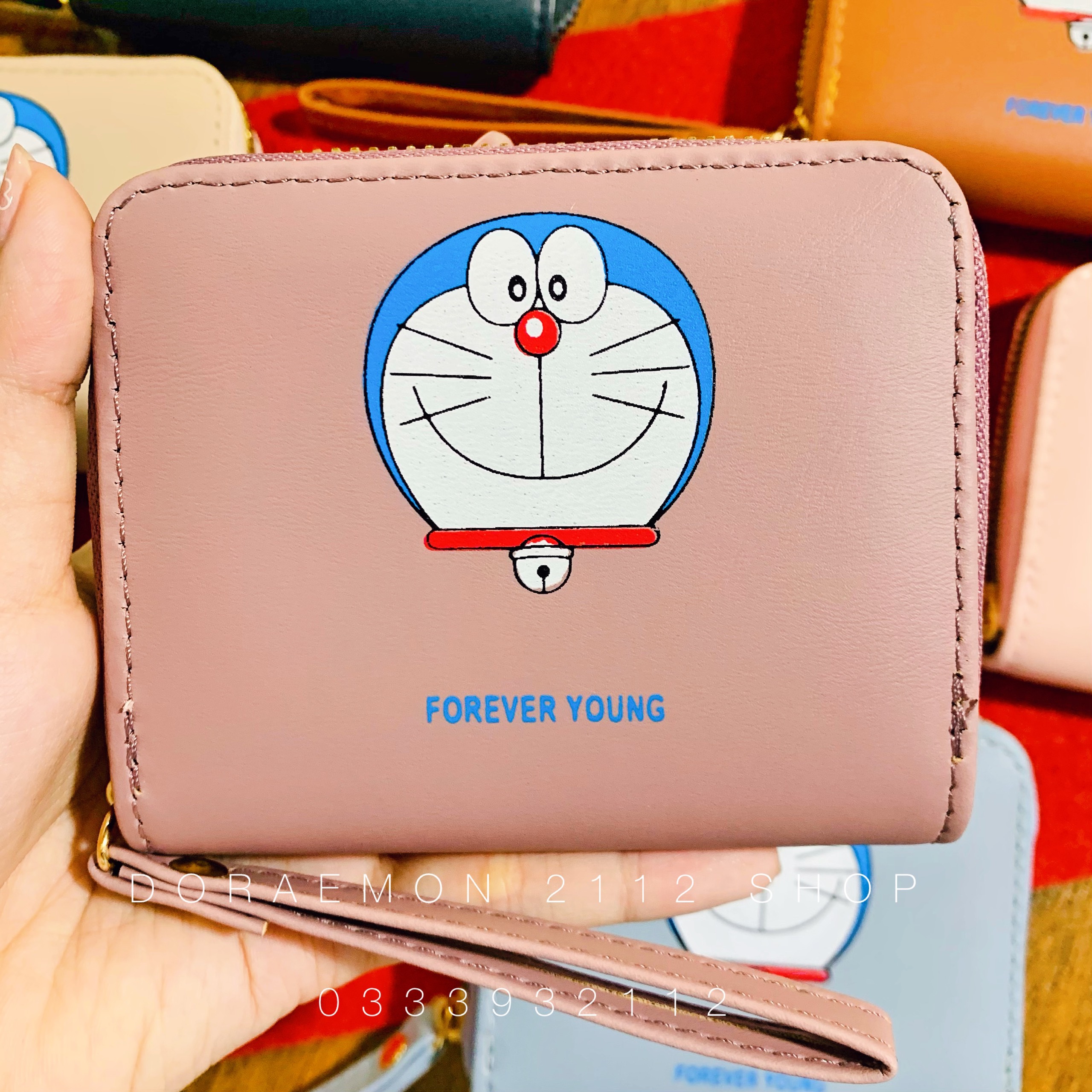 Ví mini Doraemon, ví ngắn bóp ngắn Doremon dễ thương