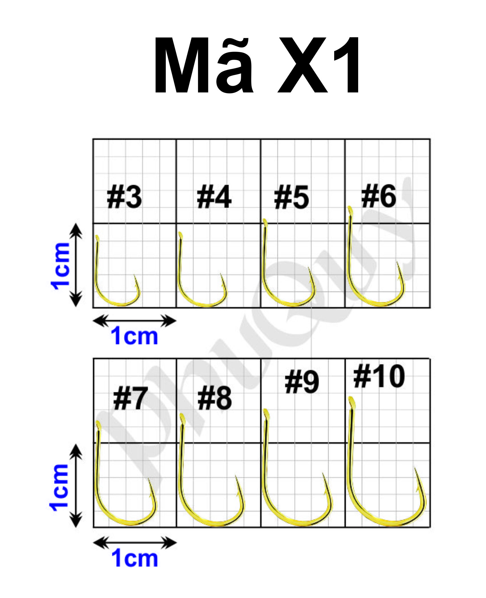Hộp 100 Lưỡi Câu Thép Mạ Vàng ( Mã X )