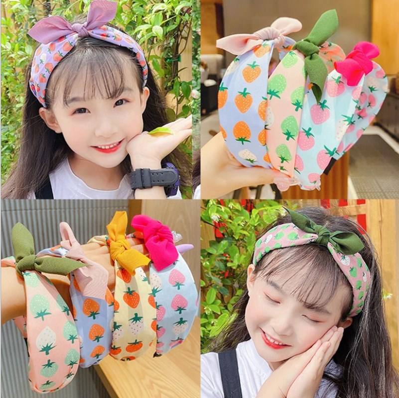 Cài tóc vải đính nơ băng đô đáng yêu cho bé