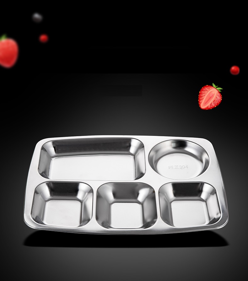 Khay Cơm Văn Phòng inox 304 6 Ngăn Tiện Dụng (Xước nhẹ)